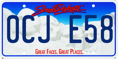 SD license plate 0CJE58