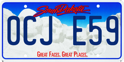 SD license plate 0CJE59