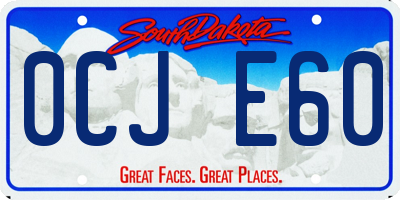 SD license plate 0CJE60