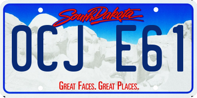 SD license plate 0CJE61