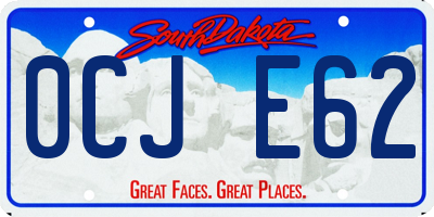 SD license plate 0CJE62
