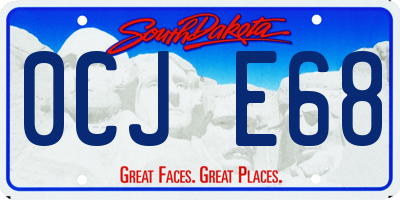 SD license plate 0CJE68