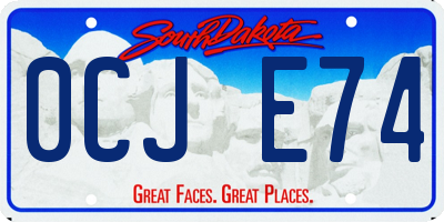 SD license plate 0CJE74