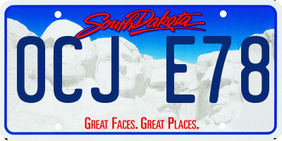 SD license plate 0CJE78