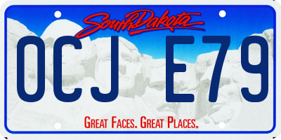 SD license plate 0CJE79