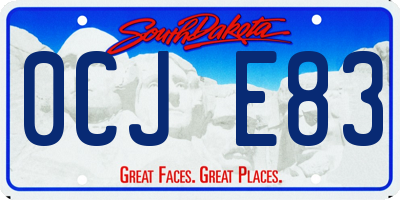 SD license plate 0CJE83