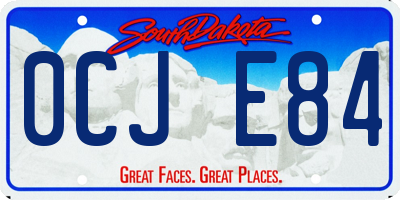SD license plate 0CJE84