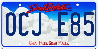 SD license plate 0CJE85