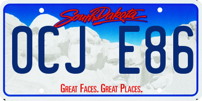 SD license plate 0CJE86