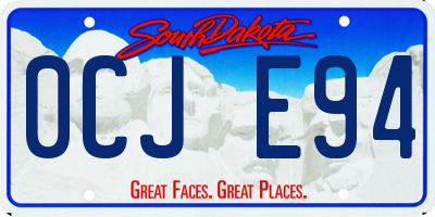 SD license plate 0CJE94