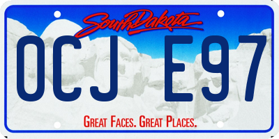 SD license plate 0CJE97