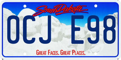 SD license plate 0CJE98