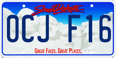 SD license plate 0CJF16