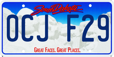 SD license plate 0CJF29
