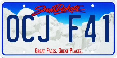 SD license plate 0CJF41