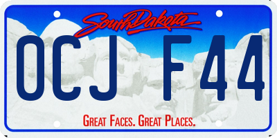 SD license plate 0CJF44