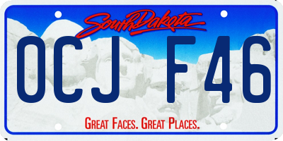 SD license plate 0CJF46