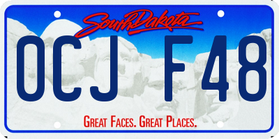 SD license plate 0CJF48