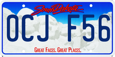 SD license plate 0CJF56