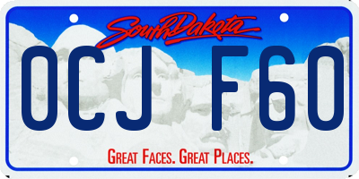 SD license plate 0CJF60