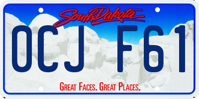 SD license plate 0CJF61