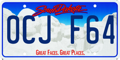 SD license plate 0CJF64