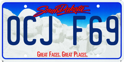 SD license plate 0CJF69