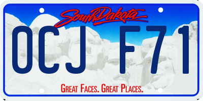 SD license plate 0CJF71