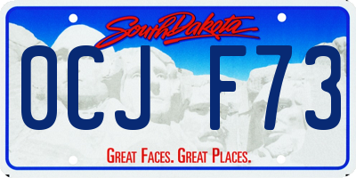 SD license plate 0CJF73