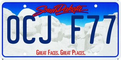 SD license plate 0CJF77