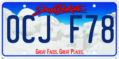 SD license plate 0CJF78