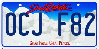 SD license plate 0CJF82