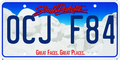 SD license plate 0CJF84