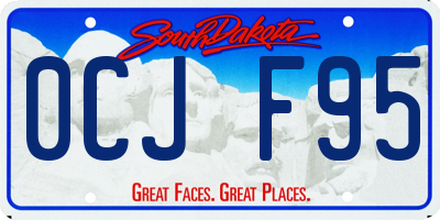 SD license plate 0CJF95