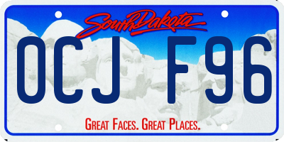 SD license plate 0CJF96