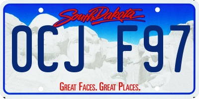 SD license plate 0CJF97