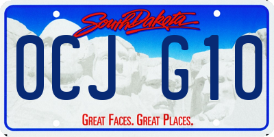 SD license plate 0CJG10
