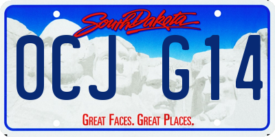 SD license plate 0CJG14