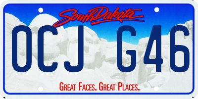 SD license plate 0CJG46