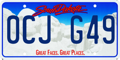 SD license plate 0CJG49