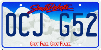 SD license plate 0CJG52