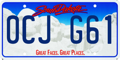 SD license plate 0CJG61