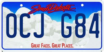SD license plate 0CJG84