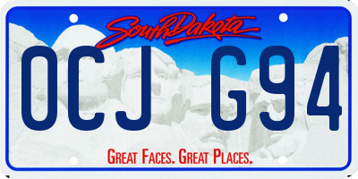 SD license plate 0CJG94