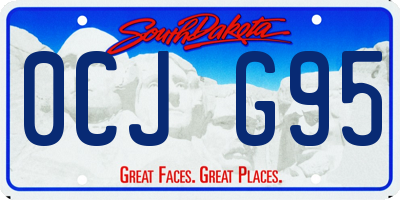 SD license plate 0CJG95