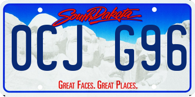 SD license plate 0CJG96
