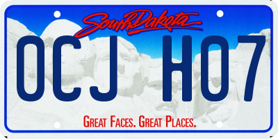 SD license plate 0CJH07