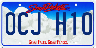 SD license plate 0CJH10