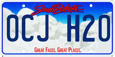 SD license plate 0CJH20