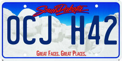 SD license plate 0CJH42